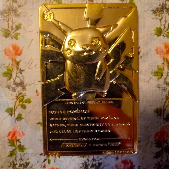 🛑 LAST ONE Pikachu 23K Gold Pokemon 1999 Trading Card. - Picture 2 of 2